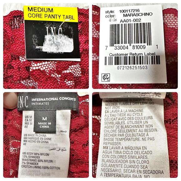 NWT INC & Jenni Women's Lace Thong Panties 3 Pack Multicolor Size M - Picture 8 of 8